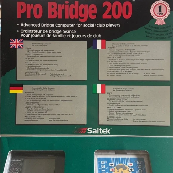 Saitek Pro Bridge 200 Advanced Bridge Computer - Picture 4 of 5